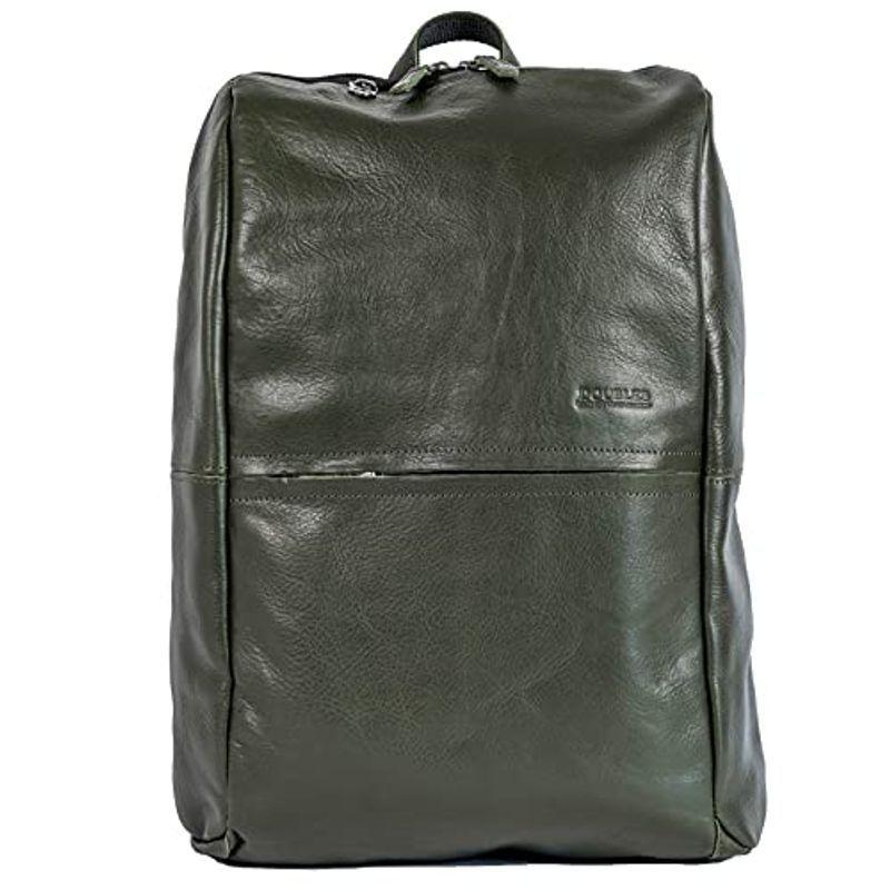 クーポン対象外 小さめ ビジネス おしゃれ メンズ リュックサック ダブルス 本革 グリーン Vya 1526 レザー ビジネスリュック qhema Com