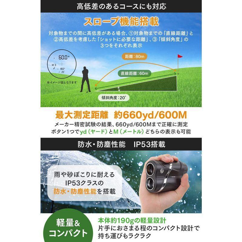 LISRA ゴルフ レーザー距離計 Scorpin 距離測定器 計測器 スコープ 高低差機能 660yd 対応 防水性能 充電式 ゴルフ用品 ゴルフ レーザー距離計 Scorpin 距離測定器 計測器 スコープ 高低差機能 660yd 対応 防水性能 充電式 ゴルフ用品