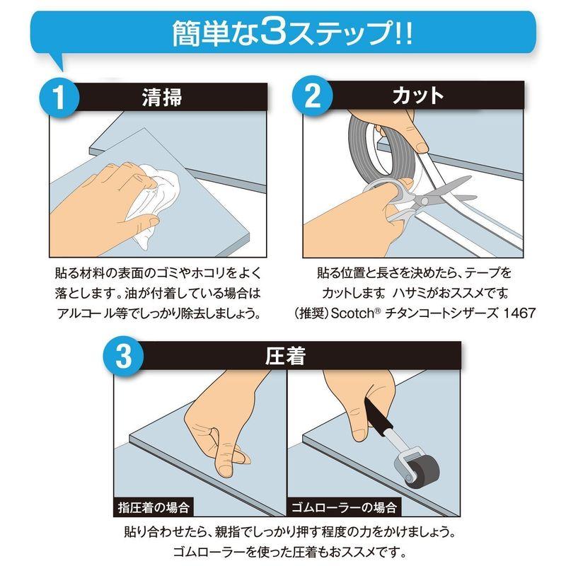 3M　超強力両面テープ　VHB　接合維新　BR-12　19mm×10m　構造用接合テープ