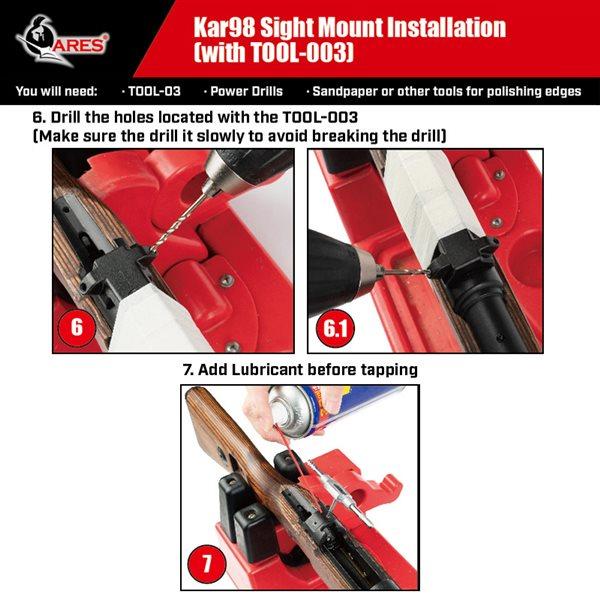 ARES エアコッキング Kar98k用 スコープマウント インストールツールセット｜geelyy｜05