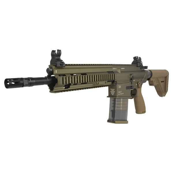 E&C 202E H&K HK417 10インチ 電子トリガー搭載 電動ガン デザート
