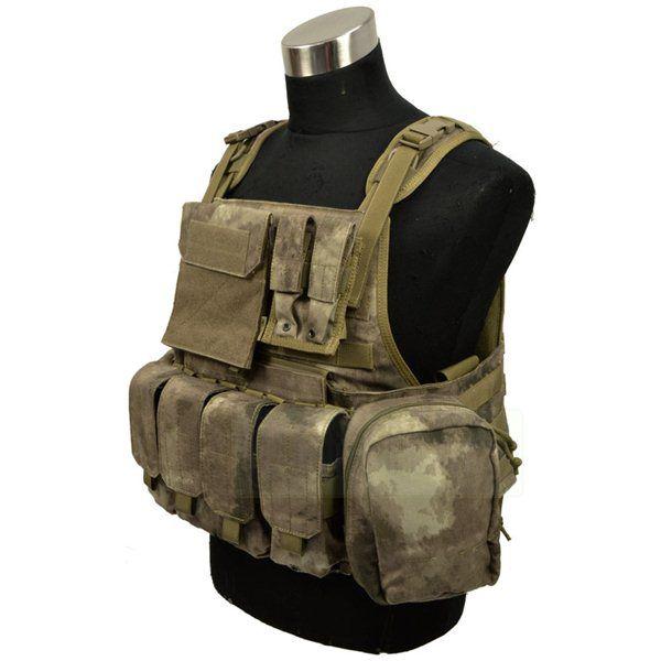 FLYYE MOLLE Style PC Plate Carrier with Pouch set A-TACS 迷彩
