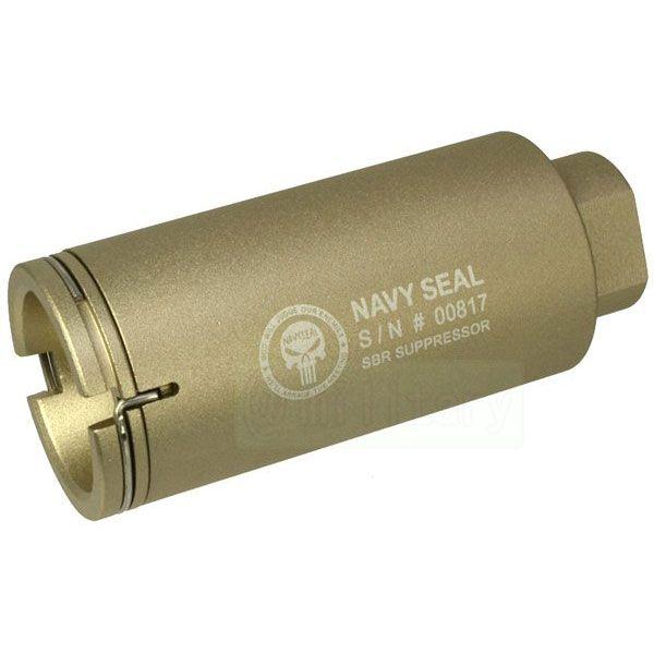 KX3 タイプ フラッシュハイダー NAVY SEAL 刻印 逆ネジ アルミ製 TAN