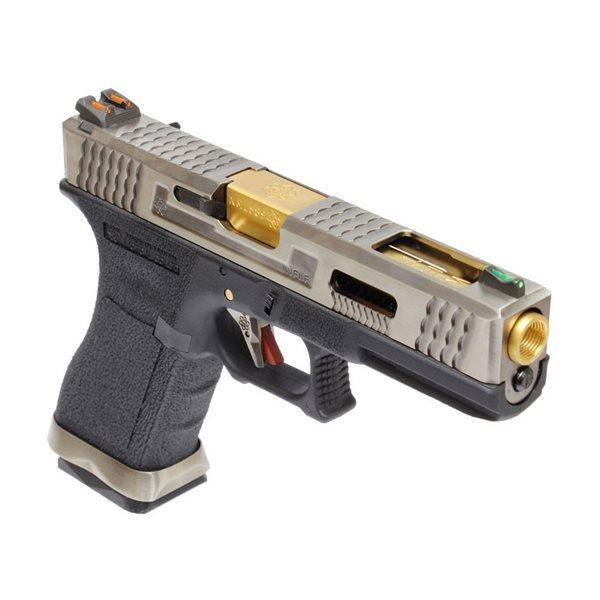 WE-TECH G18C T7 ガスブローバックガン シルバーWE G18C T3モデル ガス 