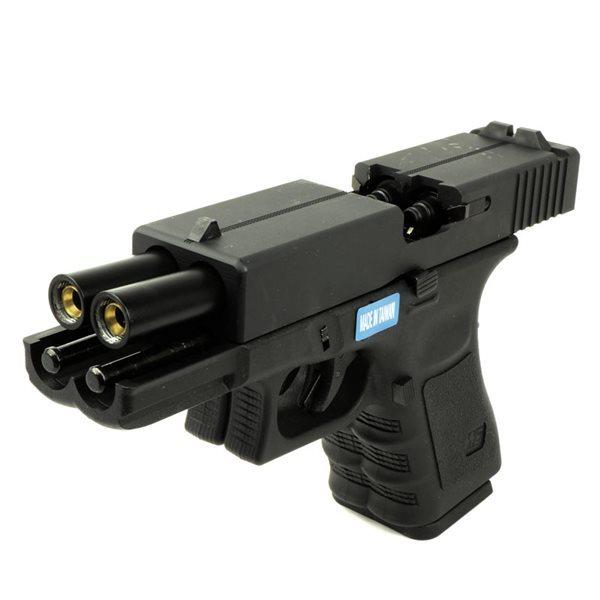 WE-TECH ダブルバレル G19 ガスブローバック ブラック : ジーリー