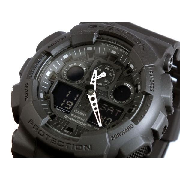 CASIO GA-100-1A1 G-SHOCK Gショック ブラック 黒 デジアナ 腕時計 うでどけい メンズ g−shock｜geestore｜02