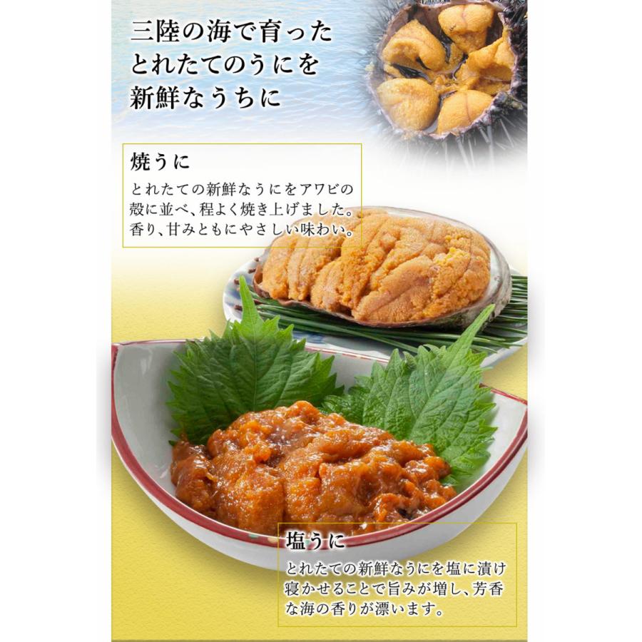 焼うに 100g 塩うに 80g 食べ比べセット 各1個 五篤丸水産 父の日 お中元 2025 プレゼント グルメ  ギフト お取り寄せ うに ウニ 3.11 贈り物 |  | 02