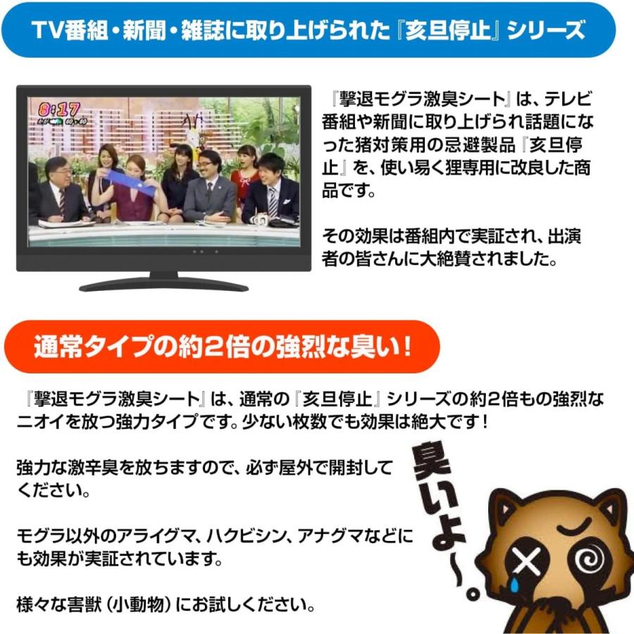 撃退モグラ激臭シート 30個入 もぐら対策 激辛臭が約２倍の強力タイプ 効果は驚きの１年間！ モグラ 忌避｜gekitai-factory｜04