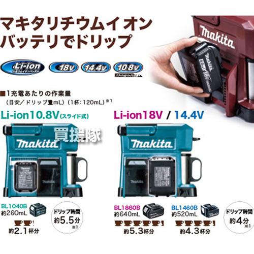 マキタ（makita） 充電式 コーヒーメーカー 青 （本体のみ バッテリ