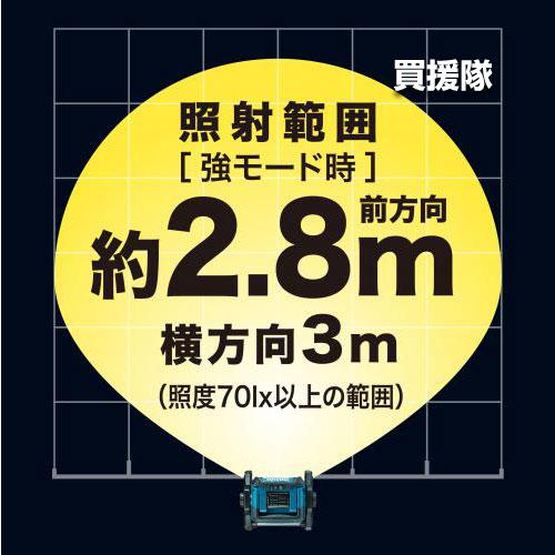 マキタ 40Vmax 充電式 スタンドライト （本体のみ バッテリー 充電器別売） ブルー ML003G_6
