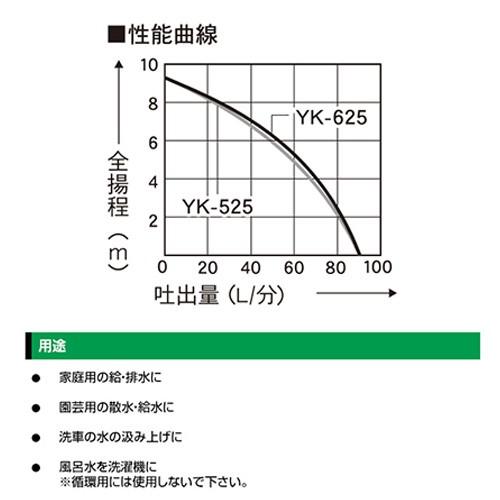 工進（KOSHIN） 水中ポンプ 50Hz YK-525 口径:25mm/電圧:AC-100V