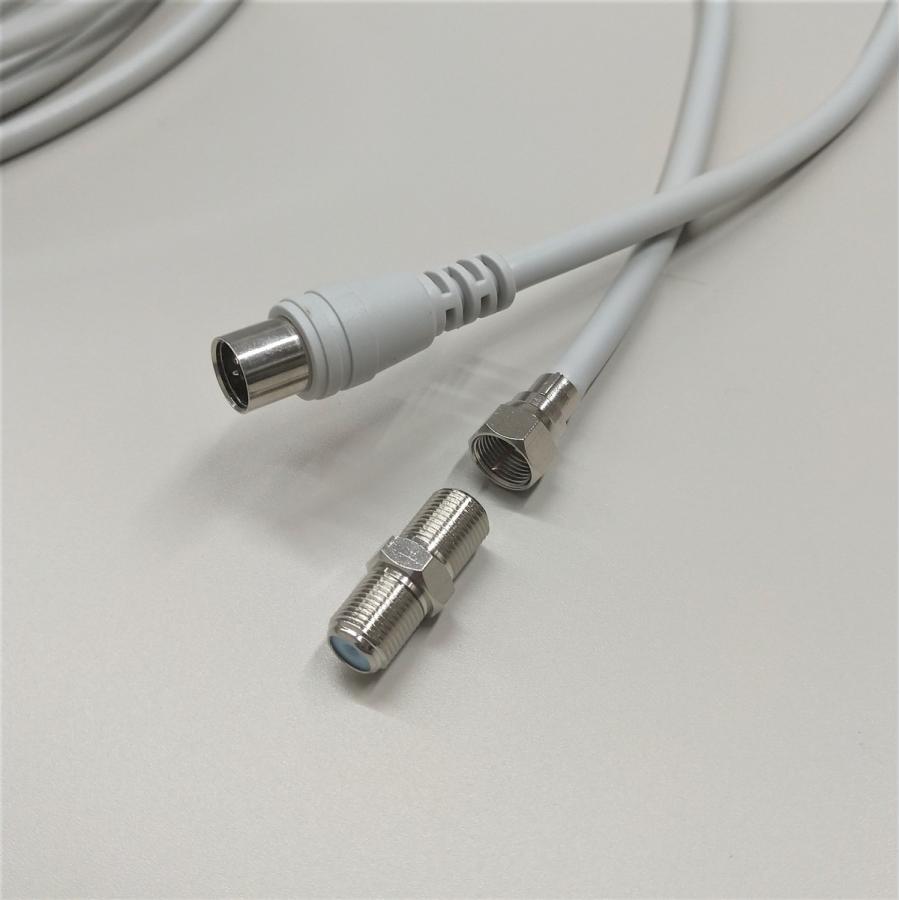 アンテナケーブル 3m 延長ができる！やわらか 4K8K対応 F型プッシュ x