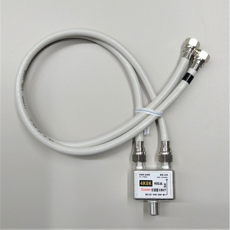 ケーブル付分波器 送料こみ込み！色を選べる 4K8K対応！出力