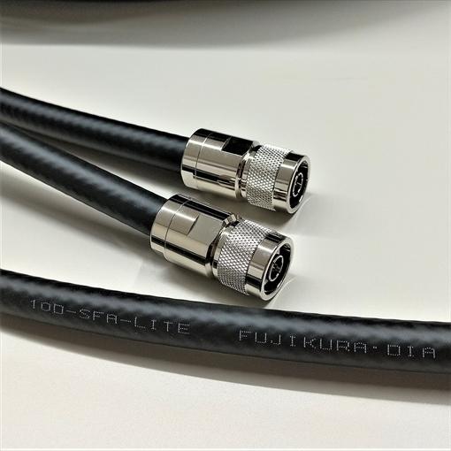 フジクラ 10DSFA(10D-SFA)-LITE 40m 両端NP接栓付 固定局用ケーブル 50Ω無線用 黒色 1本 10dsfa 10d-sfa F10SF-40WN