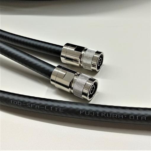 フジクラ 10DSFA(10D-SFA)-LITE 5m 両端NP接栓付 固定局用ケーブル 50Ω無線用 黒色 1本 10dsfa 10d-sfa F10SF-5WN