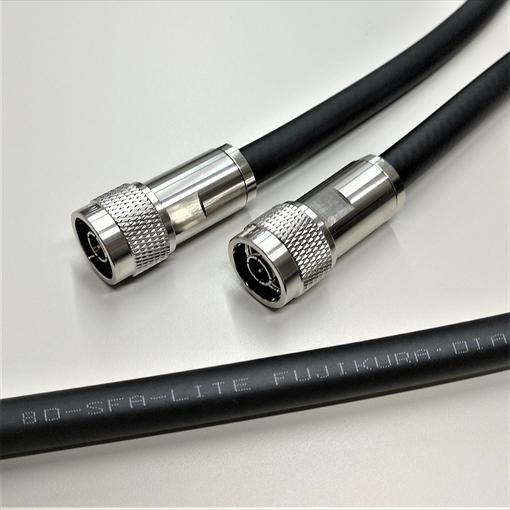 フジクラ 8DSFA(8D-SFA)-LITE 30m 両端NP接栓付 無線 固定局用ケーブル 50Ω 同軸ケーブル 黒色 1本 8dsfa 8d-sfa F8SF-30WN