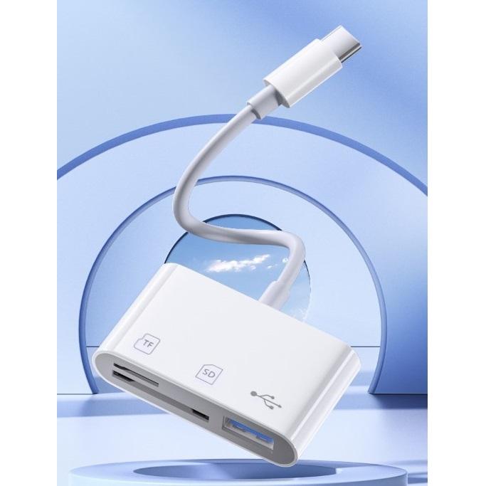 SDカードリーダー 3in1 iPhone iPad データ転送 動画転送 TYPE-C SD TF USB 11ZA : 5050マート ...