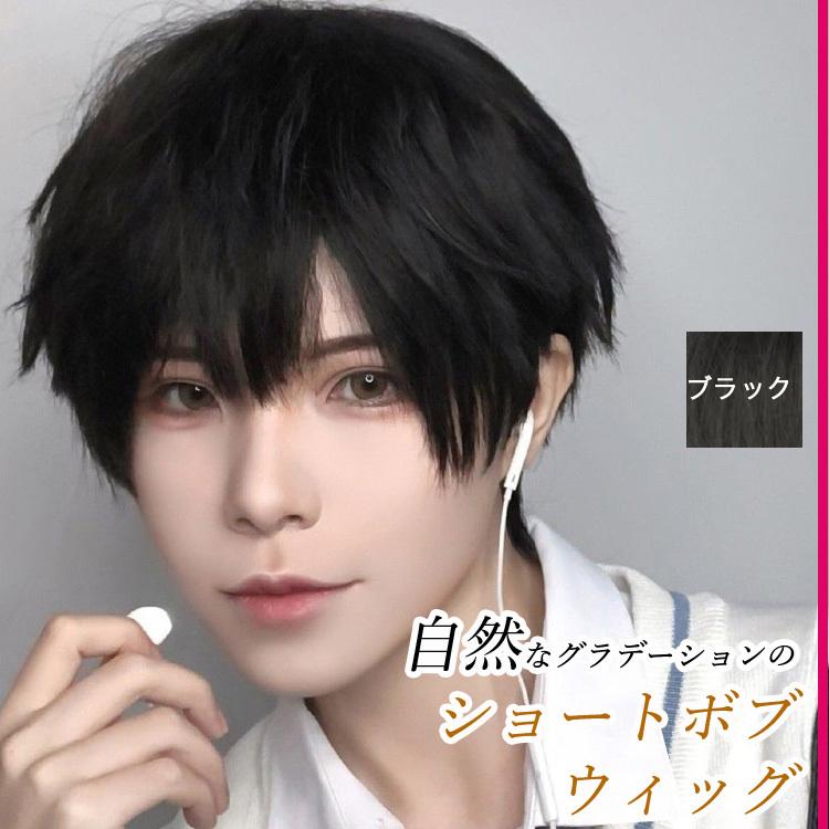 ウィッグ ストレートメンズウィッグ 短髪 男女兼用 14HO（ナチュラル