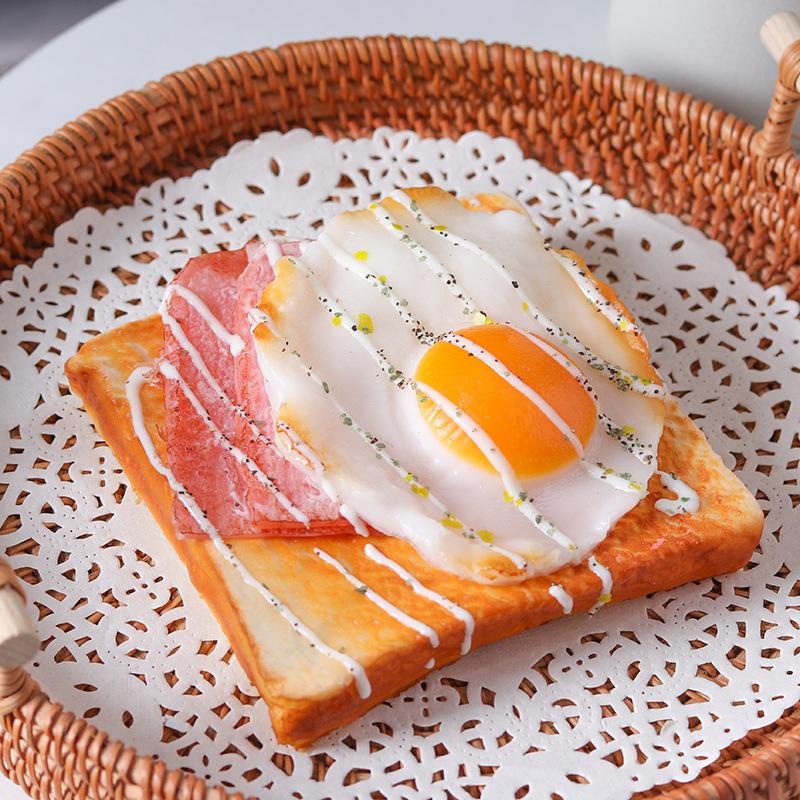 ベーコンエッグ トースト 2枚セット 食品サンプル モーニング 朝食