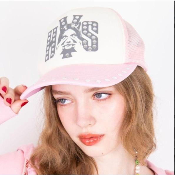 HYSTERIC GLAMOUR WOMEN ブラック SEE NO EVIL スタッズメッシュ  