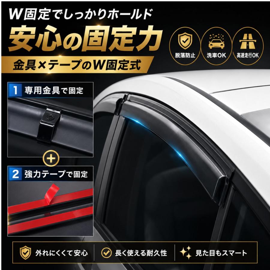 プリウス 60系 ZVW60 ZVW65 2023年〜 ドアバイザー サイドバイザー