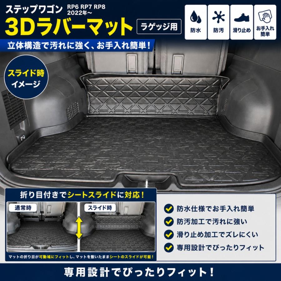 ステップワゴン RP8 RP6 RP7 フロアマット ラゲッジマット 3D ラバー
