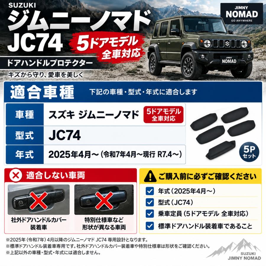 ジムニーシエラ ジムニーノマド JC74 ドアハンドルプロテクター 傷防止