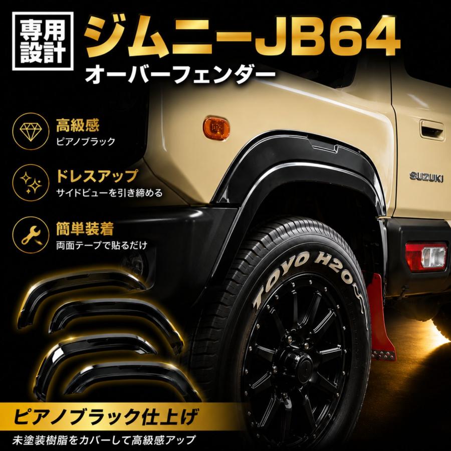 ジムニー JB64W 2018年以降 オーバーフェンダートリム スズキ