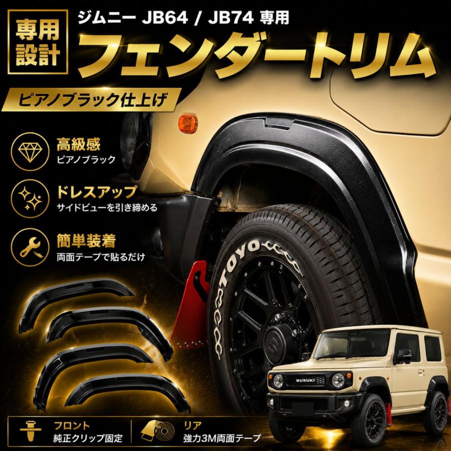 ジムニー JB64W 2018年以降 オーバーフェンダートリム スズキ