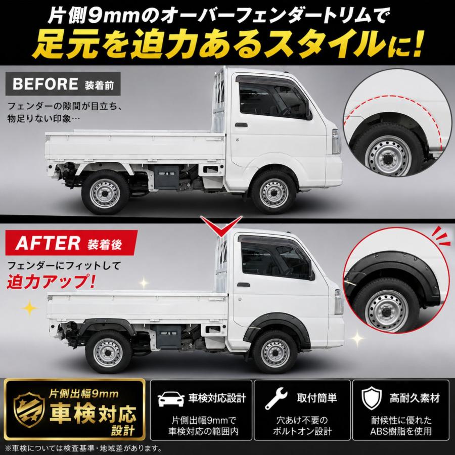 キャリィ スーパーキャリィ DA16T H25.8〜 オーバーフェンダートリム