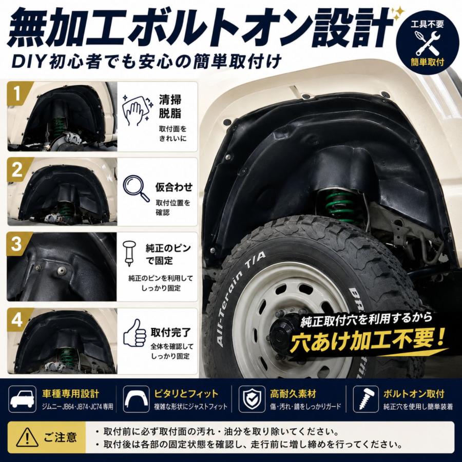 ジムニー シエラ JB64W JB74W JC74 1型-5型 フロント インナー
