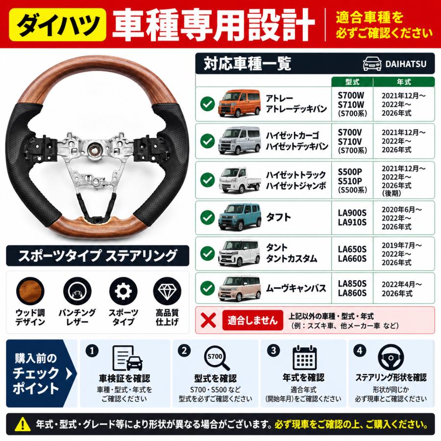 アトレー S700 ステアリング ハンドル ガングリップ ハイゼット S500