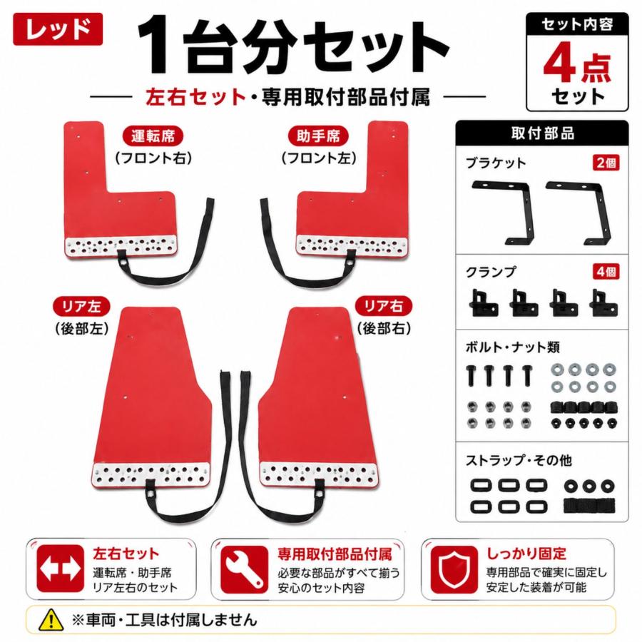 NV350 キャラバン E26 マッドガード 泥除け マッドフラップ EVA製 1台