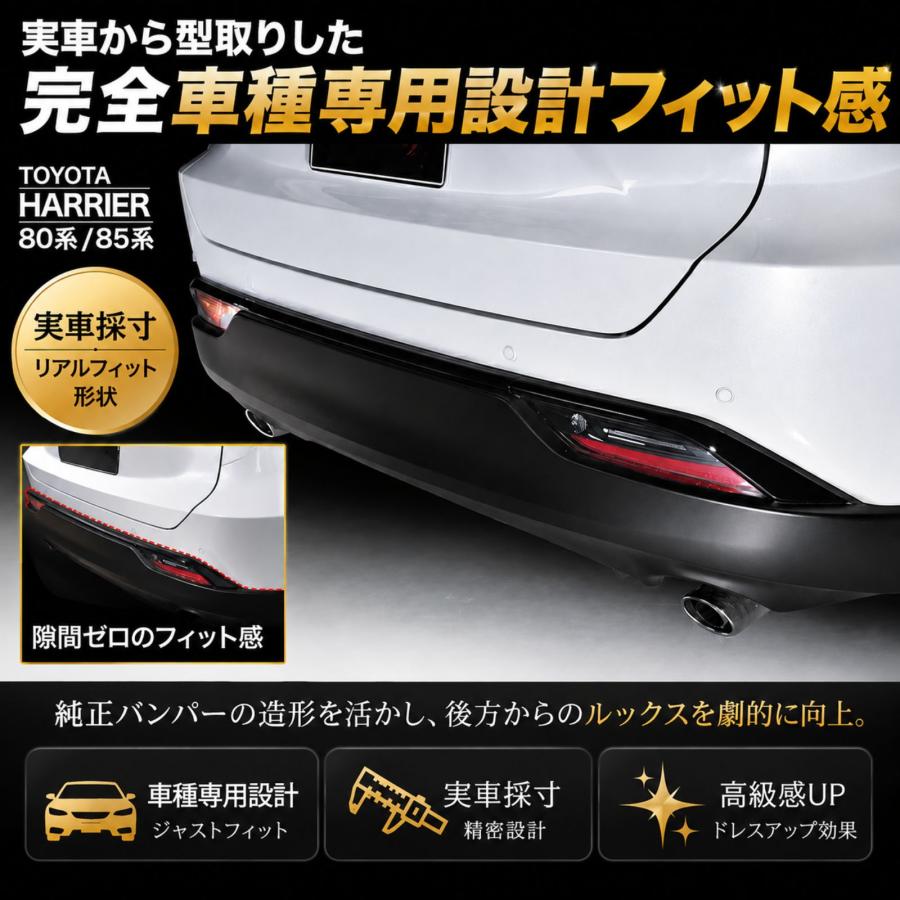 ハリアー 80系 85系 リア バンパー モールディング パネル MXUA80