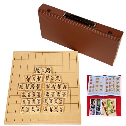 新品】（携帯ケース・入門書付）新桂4号折将棋盤と優良押し駒 のセット
