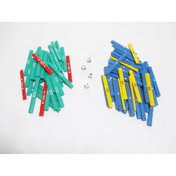 新品】麻雀 カラー点棒セット （サイコロ・東南・やきとり・記録帳付