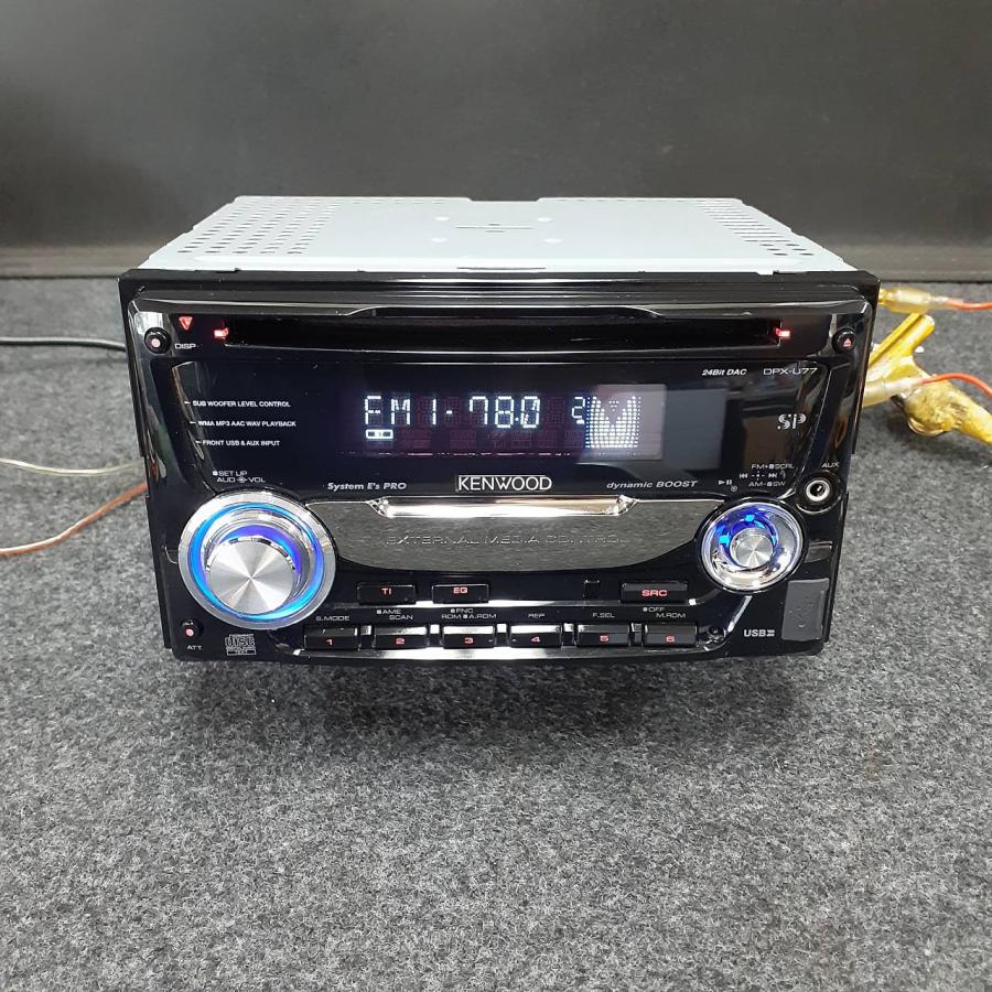 当時物　完動品　KENWOOD カセットKDC-X77 & CD KDC-G77 KENWOOD ケンウッド DPX-U77 2DIN USB CD プレーヤー b0727-gyr80
