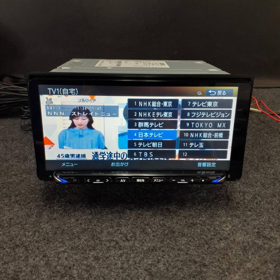 clarion クラリオン MAX776W フルセグTV DVD USB Bluetooth 地図