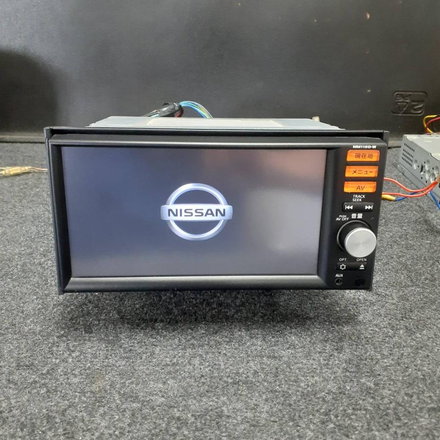 日産 純正 ナビ MM115D-W フルセグTV Bluetooth 地図データ 2017年