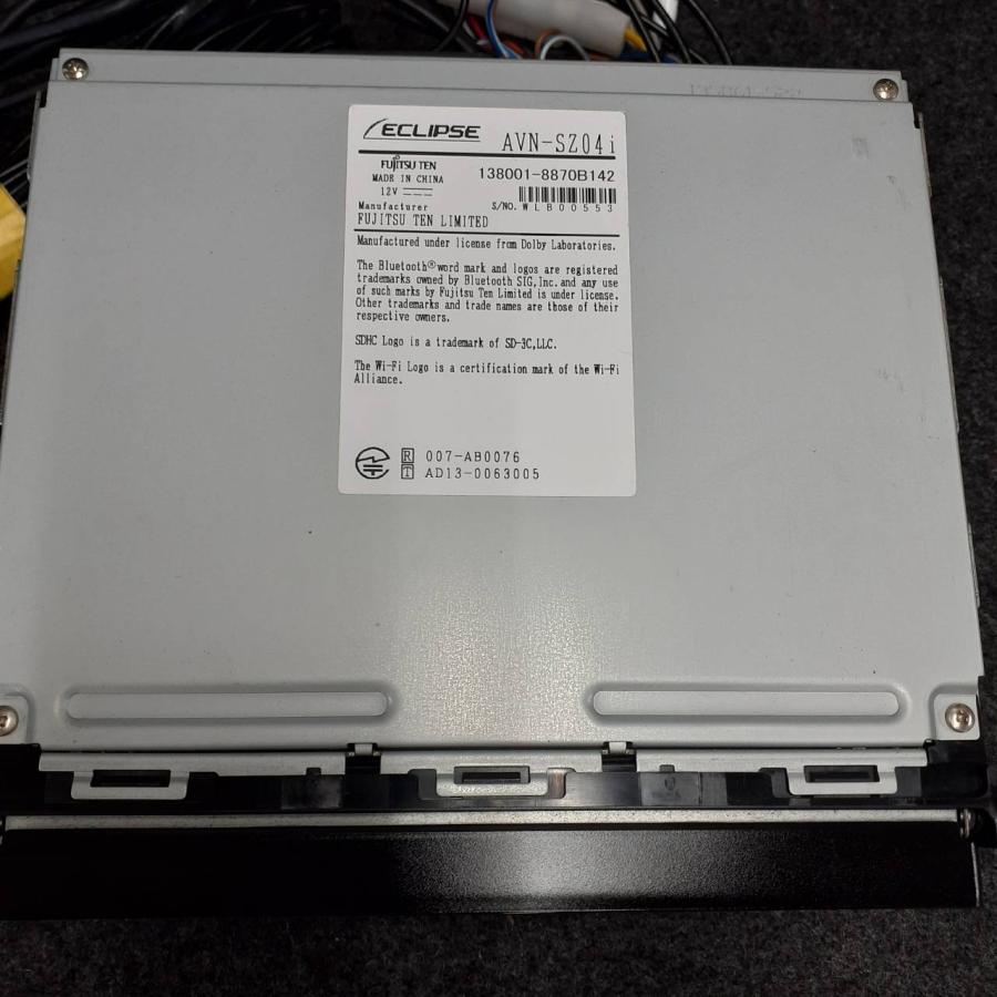 ECLIPSE イクリプス AVN-SZ04i フルセグTV DVD CD Bluetooth 地図