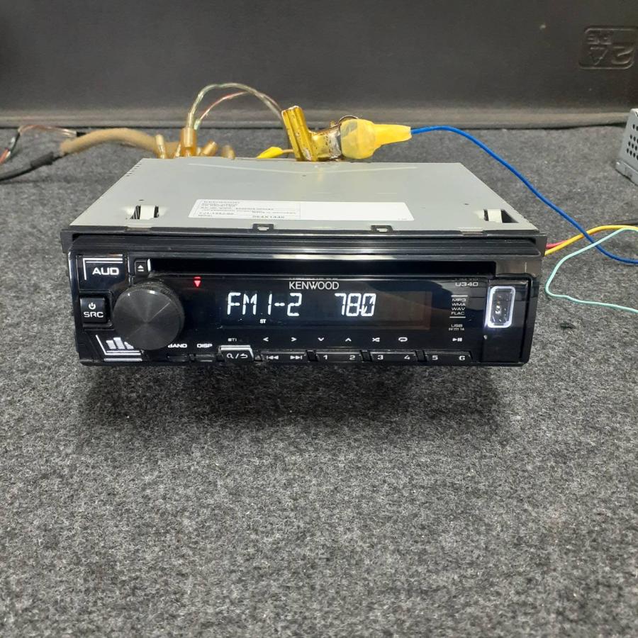 KENWOOD U340 1DIN USB AUX CD プレーヤー プレイヤー ケンウッド