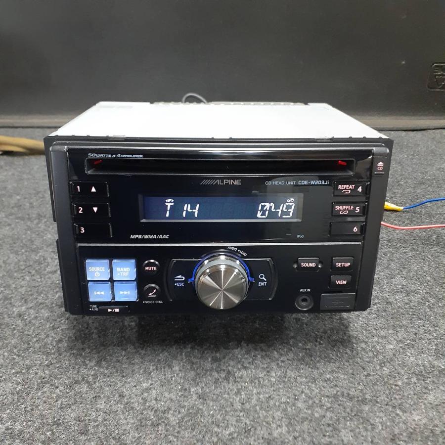 ALPINE CDE-W203Ji 2DIN USB AUX CD プレーヤー プレイヤー 旧車 当時