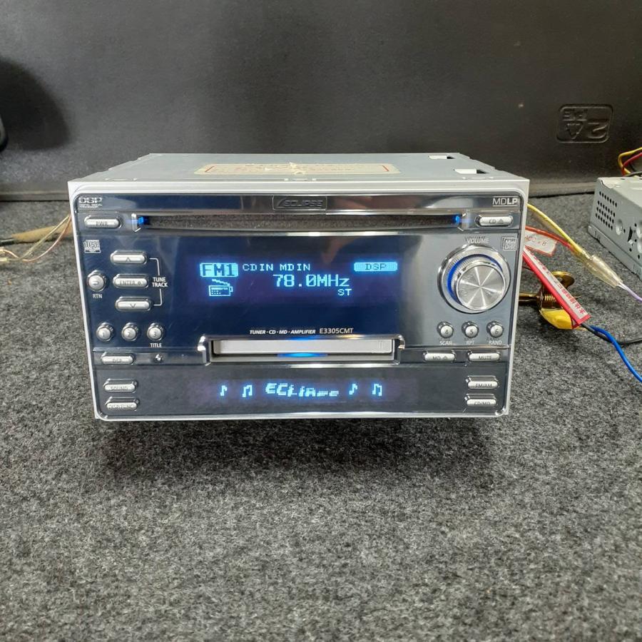 ECLIPSE　E3305CMT CD,MD,ラジオ 当時物 廃盤 ネオクラ ECLIPSE イクリプス E3305CMT 2D2N CD・MDプレーヤー プレイヤー 旧車