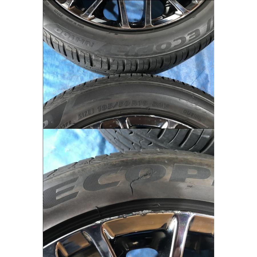195/50R16 バリ溝 国産タイヤ 無限 MUGEN XJ 16インチ 6.5J 4H/PCD100 