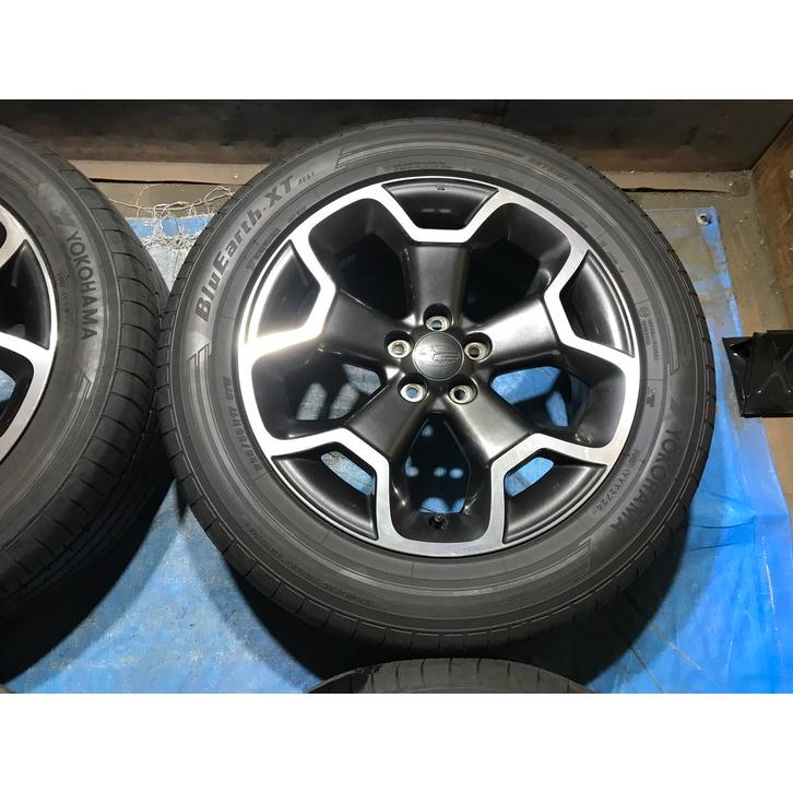 スタッドレスタイヤ　2022年製225/45R17バリ溝　ホイール付き4本 225/55R17 バリ溝タイヤ スバル純正 アルミ 17インチ 7J 5H/PCD100