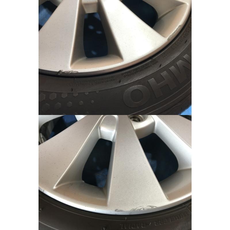 155/65R14 バリ溝タイヤ スズキ純正 アルミ 14インチ 4.5J 4H/PCD100