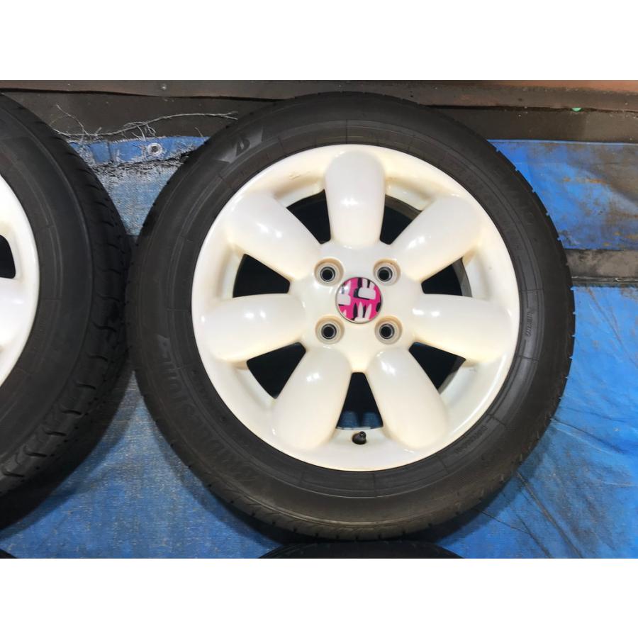 155/65R14 バリ溝タイヤ スズキ純正 アルミ 14インチ 4.5J 4H/PCD100 
