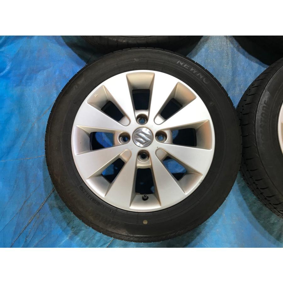 155/65R14 バリ溝 国産タイヤ スズキ純正 アルミ 14インチ 4.5J 4H