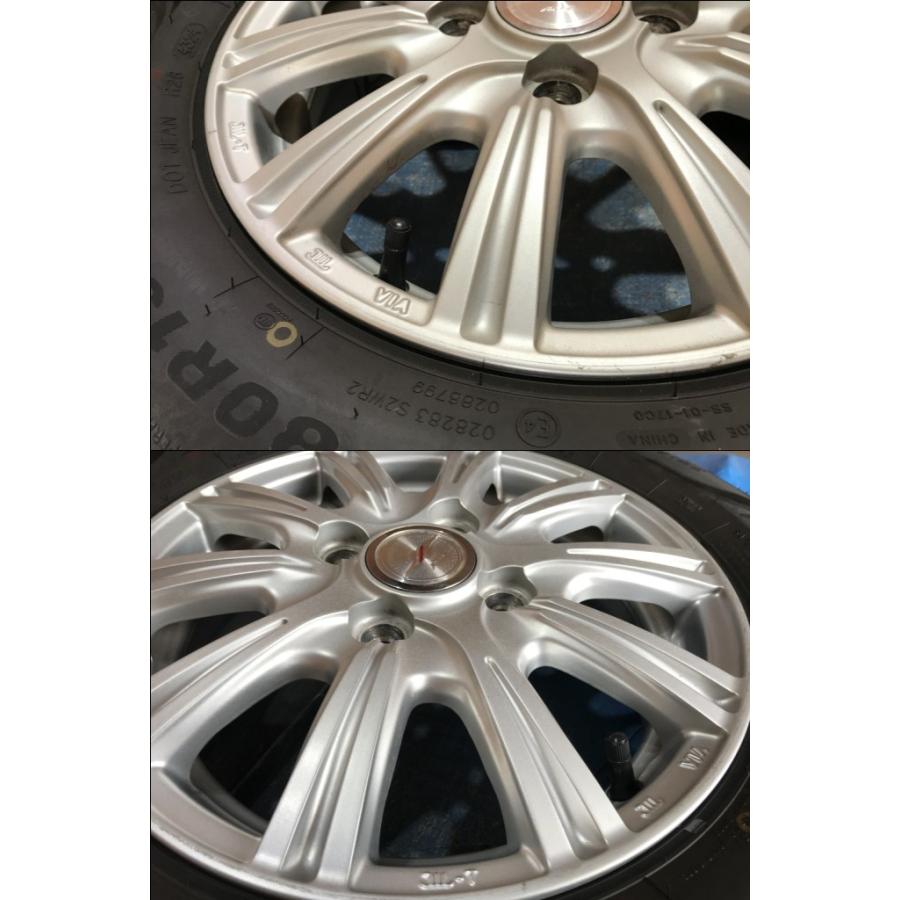 軽自動車用１３インチアルミ　Weds Jocker　タイヤ１本はバリ山！　 145/80R13 バリ溝タイヤ WEDS JOKER 13インチ 4B 4H/PCD100 ET45 2024