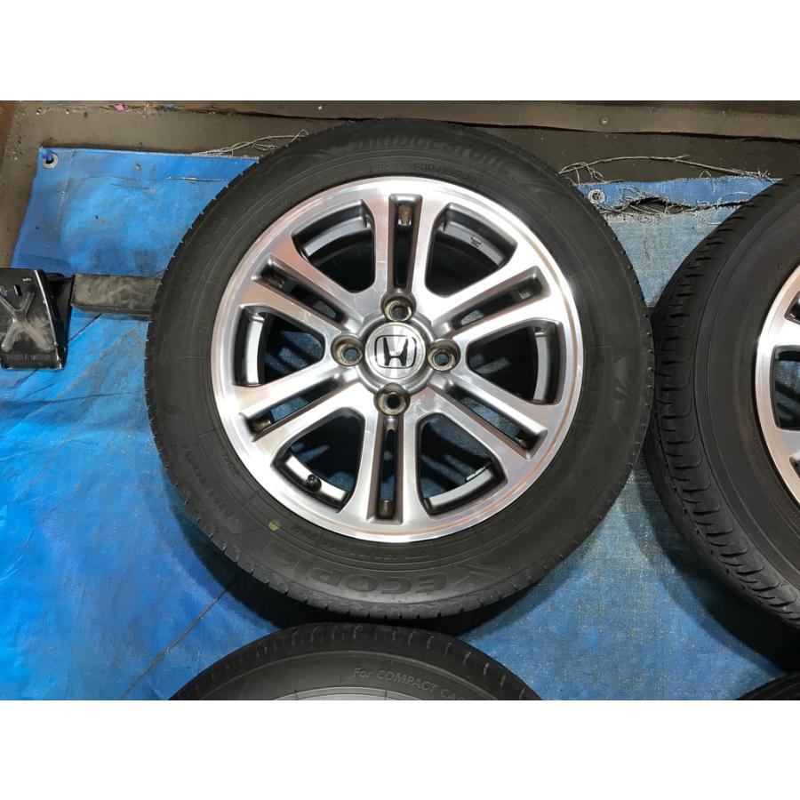 ホンダ純正 NBOX N-BOX PCD100 4穴 溝有 155/65R14 155/65R14 バリ溝タイヤ ホンダ純正 アルミ 14インチ 4.5J 4H/PCD100